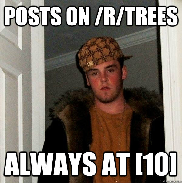 Posts on /r/trees always at [10]  Scumbag Steve