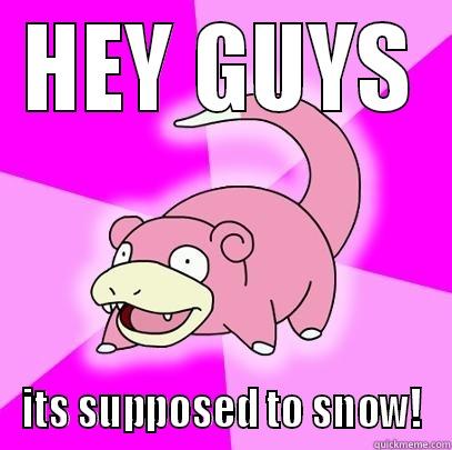 HEY GUYS ITS SUPPOSED TO SNOW! Slowpoke