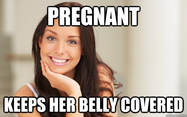 Pregnant Keeps her belly covered - Pregnant Keeps her belly covered  Good Girl Gina