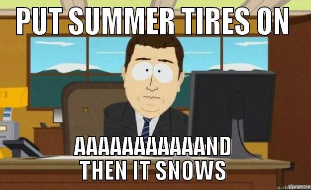 PUT SUMMER TIRES ON AAAAAAAAAAAND THEN IT SNOWS aaaand its gone