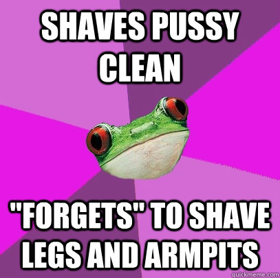 shaves pussy clean 