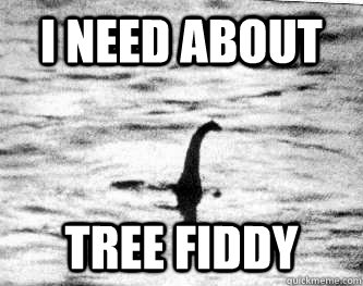 I need about Tree Fiddy  Lockness monster tree fiddy