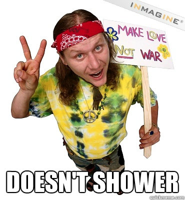  doesn't shower  