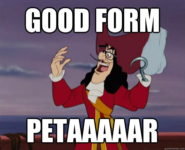 GOOD FORM PETAAAAAR  Hipster Captain Hook