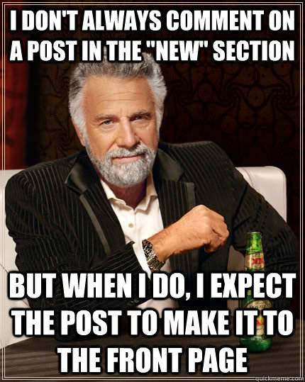 I don't always comment on a post in the 