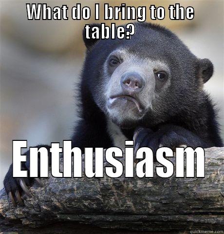 Flemtastic is magic - WHAT DO I BRING TO THE TABLE? ENTHUSIASM Confession Bear