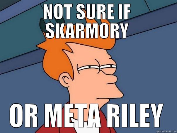 NOT SURE IF SKARMORY OR META RILEY Futurama Fry