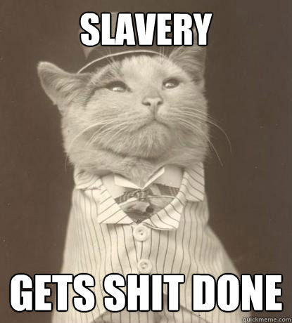 slavery gets shit done  Aristocat