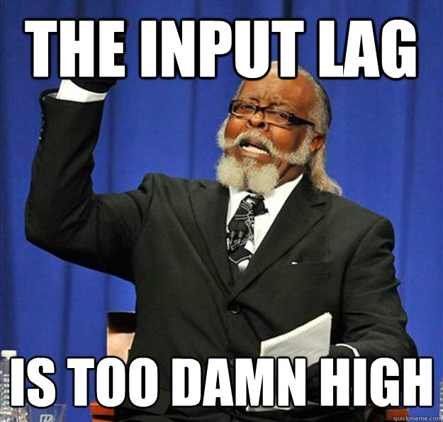 The Input Lag Is too damn high - The Input Lag Is too damn high  Jimmy McMillan