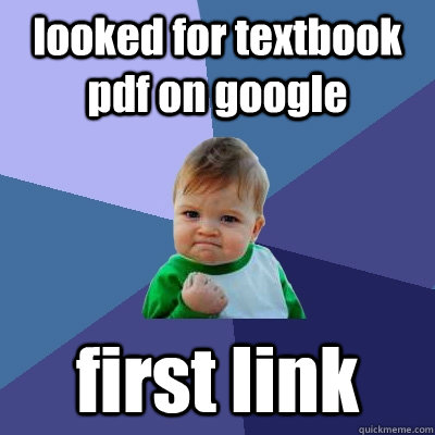 looked for textbook pdf on google first link  Success Kid