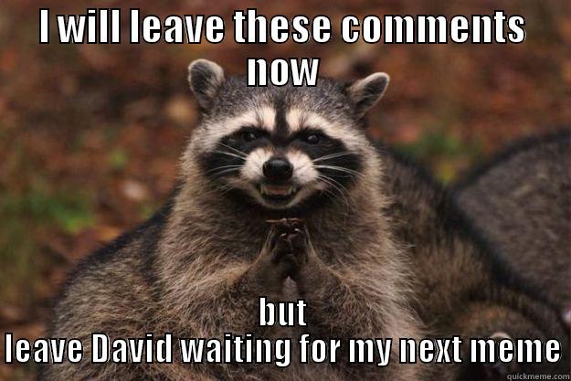 racchoon plots - I WILL LEAVE THESE COMMENTS NOW BUT LEAVE DAVID WAITING FOR MY NEXT MEME Evil Plotting Raccoon