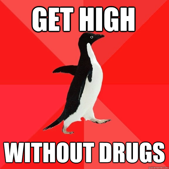 Get high WITHOUT DRUGS  Socially Awesome Penguin