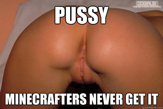 pussy minecrafters never get it  Minecraft