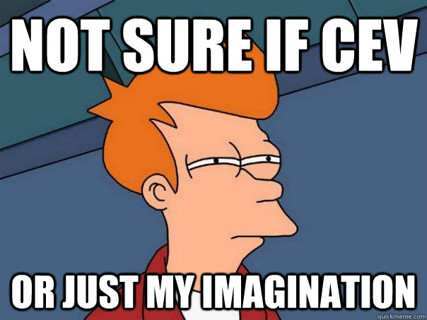 Not sure if CEV or just my imagination  Futurama Fry