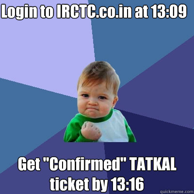 Login to IRCTC.co.in at 13:09 Get 