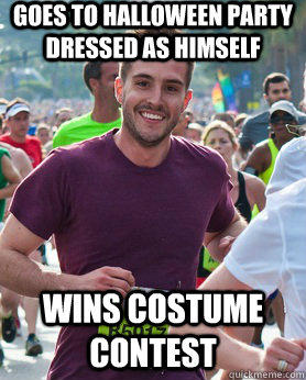 Goes to halloween party dressed as himself wins costume contest  