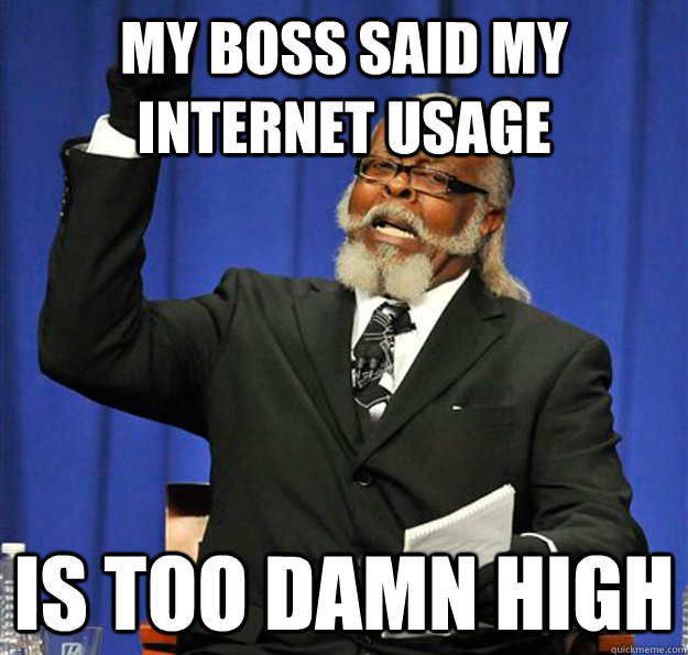 My Boss Said My Internet Usage  Is too damn high - My Boss Said My Internet Usage  Is too damn high  Jimmy McMillan