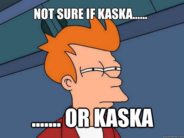 not sure if kaska...... ....... or kaska  Futurama Fry