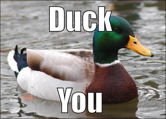 DUCK YOU Actual Advice Mallard