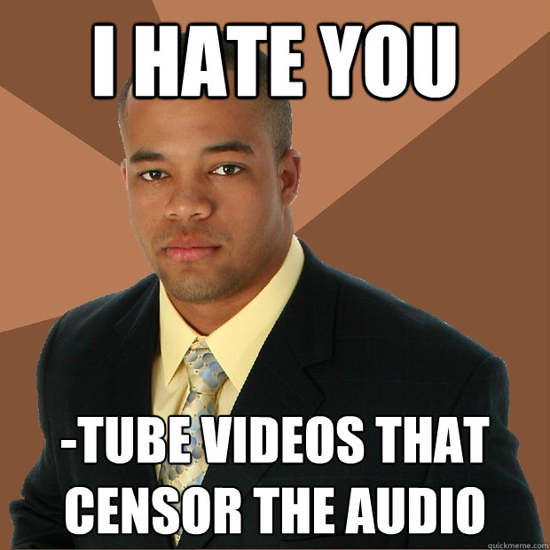 I HATE YOU -TUBE VIDEOS THAT CENSOR THE AUDIO  Successful Black Man