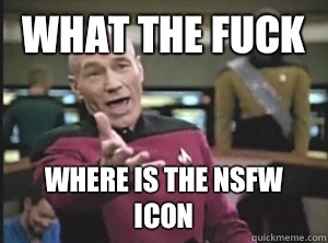 What the Fuck Where is the NSFW icon  Annoyed Picard