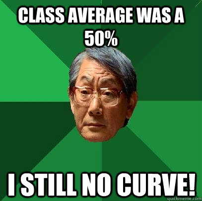 Class average was a 50% I still no curve!  High Expectations Asian Father