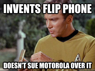 Invents Flip phone Doesn't sue Motorola over it  