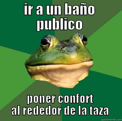 rara nene - IR A UN BAÑO PUBLICO PONER CONFORT AL REDEDOR DE LA TAZA Foul Bachelor Frog