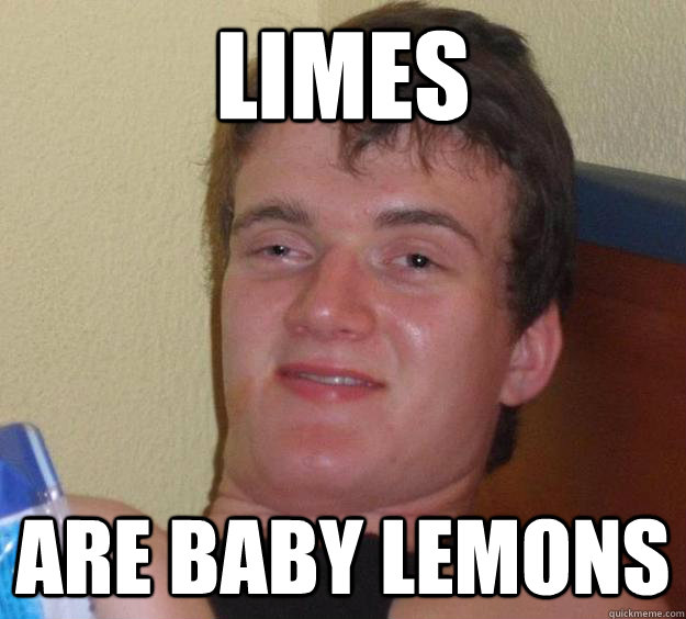 Limes  Are baby lemons  - Limes  Are baby lemons   10 Guy