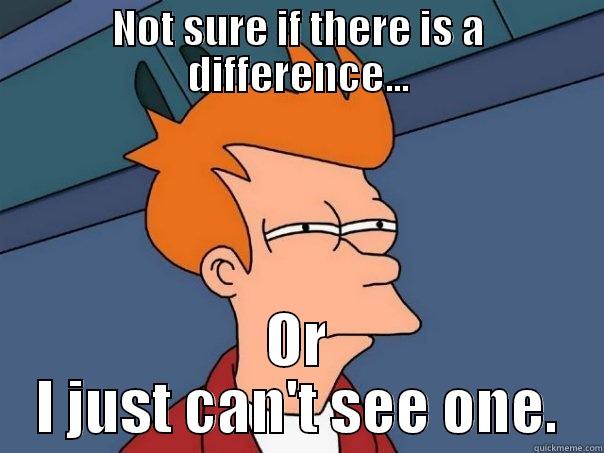 NOT SURE IF THERE IS A DIFFERENCE... OR I JUST CAN'T SEE ONE. Futurama Fry