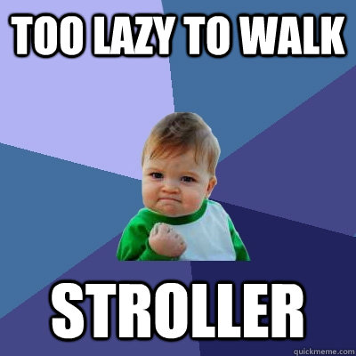 Too lazy to walk Stroller  Success Kid