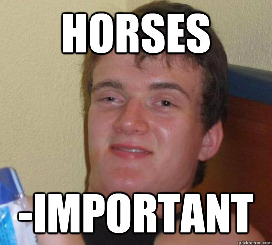 HORSES -IMPORTANT  Really High Guy