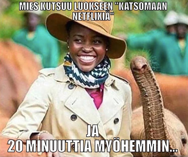 MIES KUTSUU LUOKSEEN 