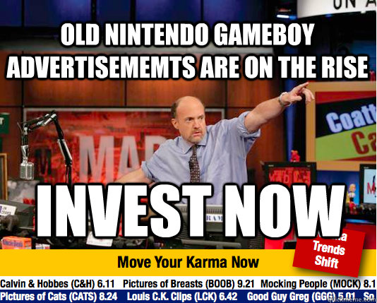 Old Nintendo Gameboy Advertisememts are on the rise Invest now  Mad Karma with Jim Cramer