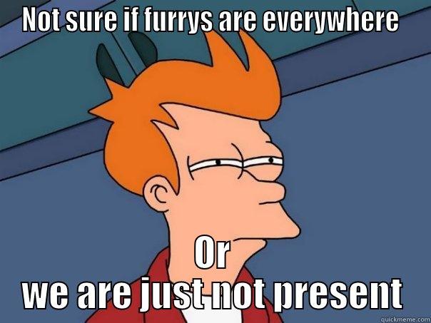 NOT SURE IF FURRYS ARE EVERYWHERE  OR WE ARE JUST NOT PRESENT Futurama Fry