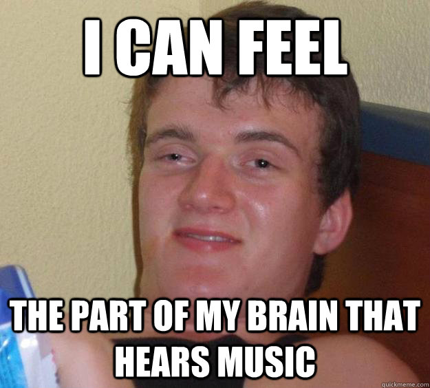 I can feel the part of my brain that hears music  10 Guy