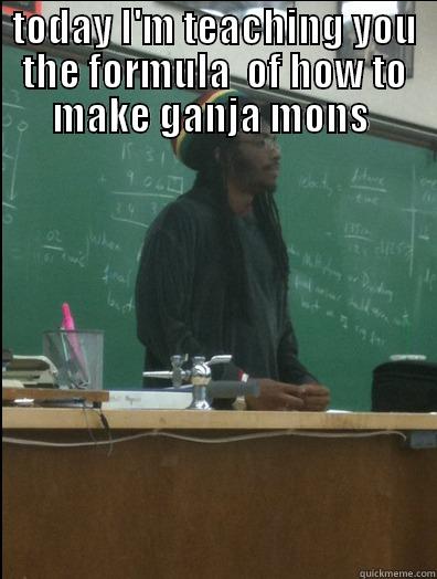 TODAY I'M TEACHING YOU THE FORMULA  OF HOW TO MAKE GANJA MONS   Rasta Science Teacher