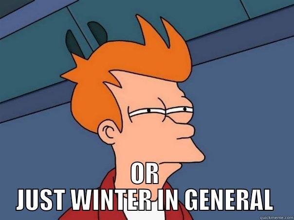 NOT SURE IF I REALLY HATE SNOW OR JUST WINTER IN GENERAL Futurama Fry