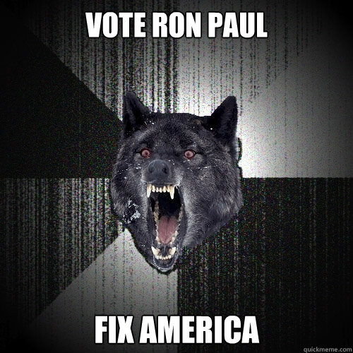 vote ron paul fix america  Insanity Wolf