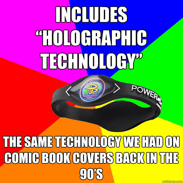 INCLUDES “HOLOGRAPHIC TECHNOLOGY” THE SAME TECHNOLOGY WE HAD ON COMIC BOOK COVERS BACK IN THE 90’S  Balance Bracelet