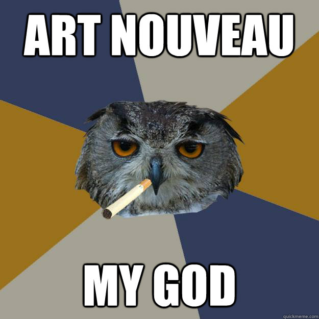 art nouveau my god   Art Student Owl