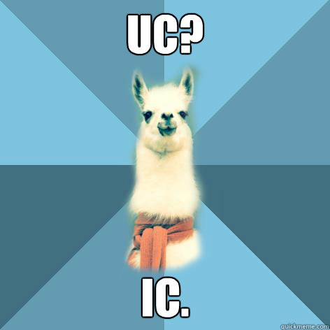 UC? IC.  Linguist Llama