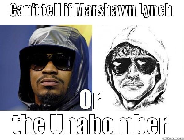 Lynch or Unabomber - CAN'T TELL IF MARSHAWN LYNCH OR THE UNABOMBER Misc