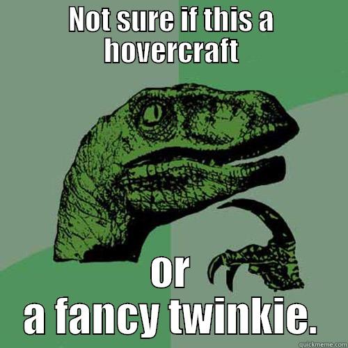 NOT SURE IF THIS A HOVERCRAFT OR A FANCY TWINKIE. Philosoraptor