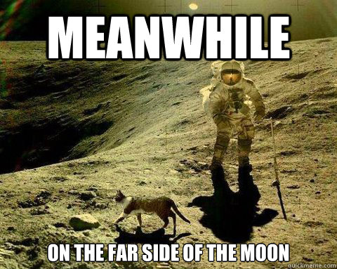 Meanwhile on the far side of the moon - Meanwhile on the far side of the moon  MoonCat