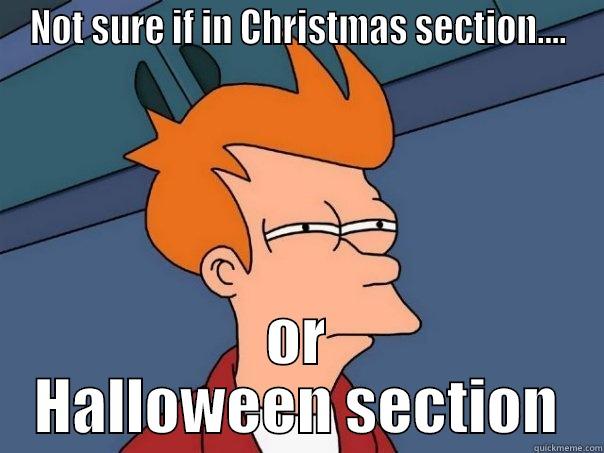 when shopping in target - NOT SURE IF IN CHRISTMAS SECTION.... OR HALLOWEEN SECTION Futurama Fry