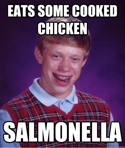 Eats some cooked chicken Salmonella - Eats some cooked chicken Salmonella  Bad Luck Brian