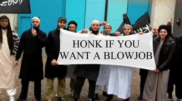 HONK IF YOU WANT A BLOWJOB  Sharia4captioncontests