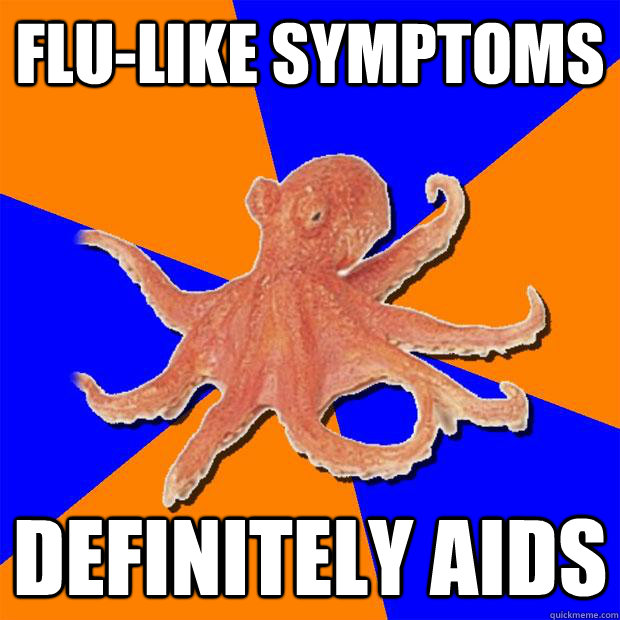 Flu-like symptoms definitely aids  Online Diagnosis Octopus