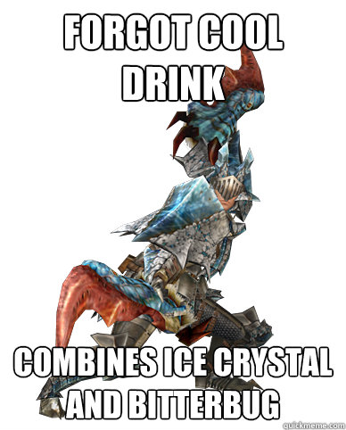 Forgot cool drink Combines ice crystal and bitterbug  